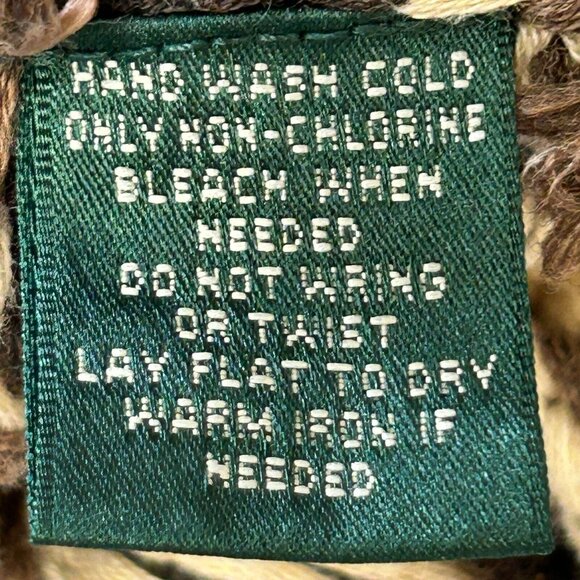 Ralph Lauren Petite Fair Isle Print Half Zip Sweater Size S Beige Brown Cotton - Picture 11 of 11